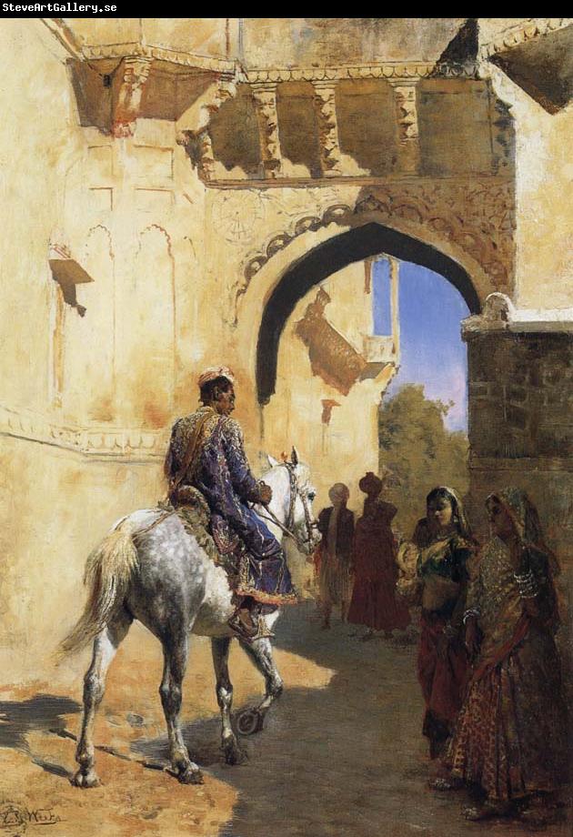 Edwin Lord Weeks A Street SDcene in North West India,Probably Udaipur